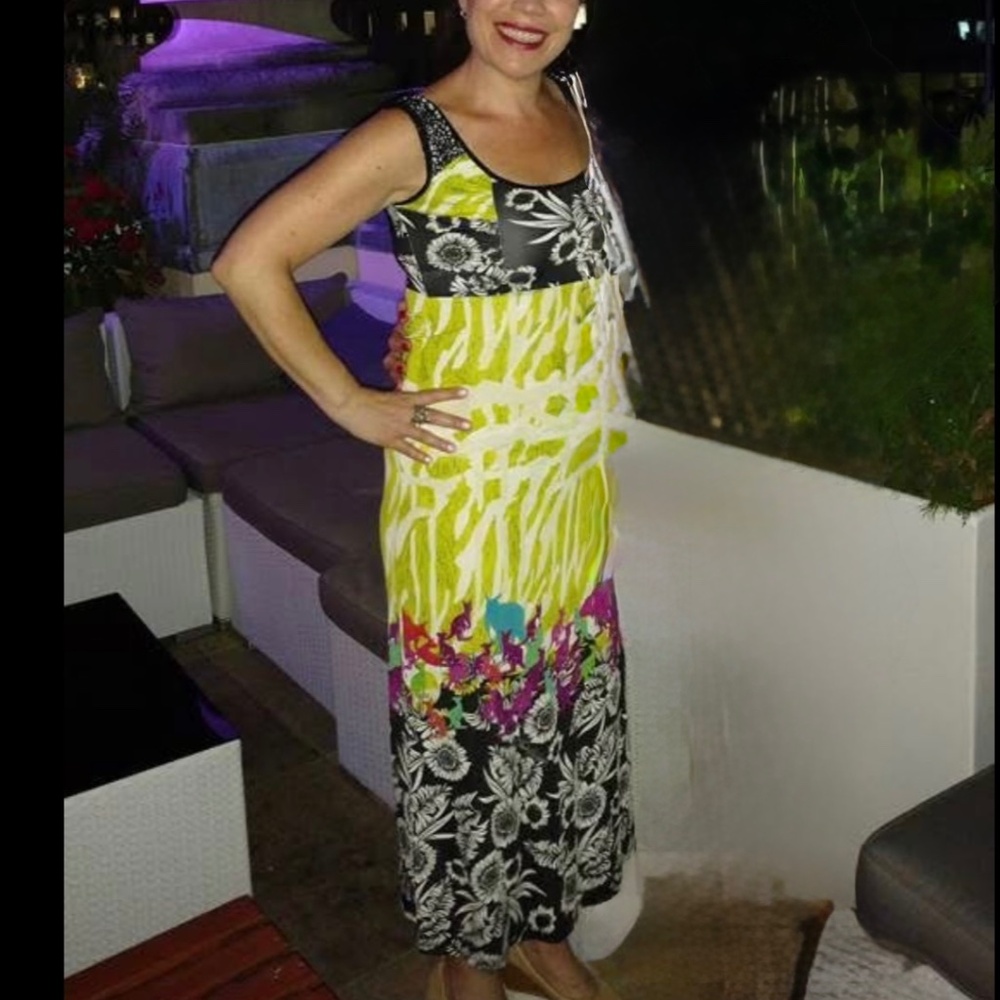 Save the Queen STQ Colorful Maxi Dress with Floral Patterns